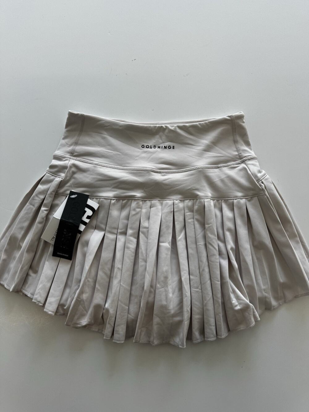 Gold Hinge Pleated Tennis Skirt Skort Womens XS Wind chime